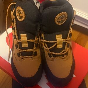 Timberland Kids' Black and Brown Boots